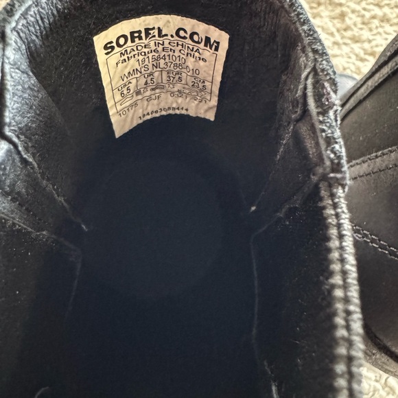 Sorel Black Leather Ankle Boots - Picture 6 of 9